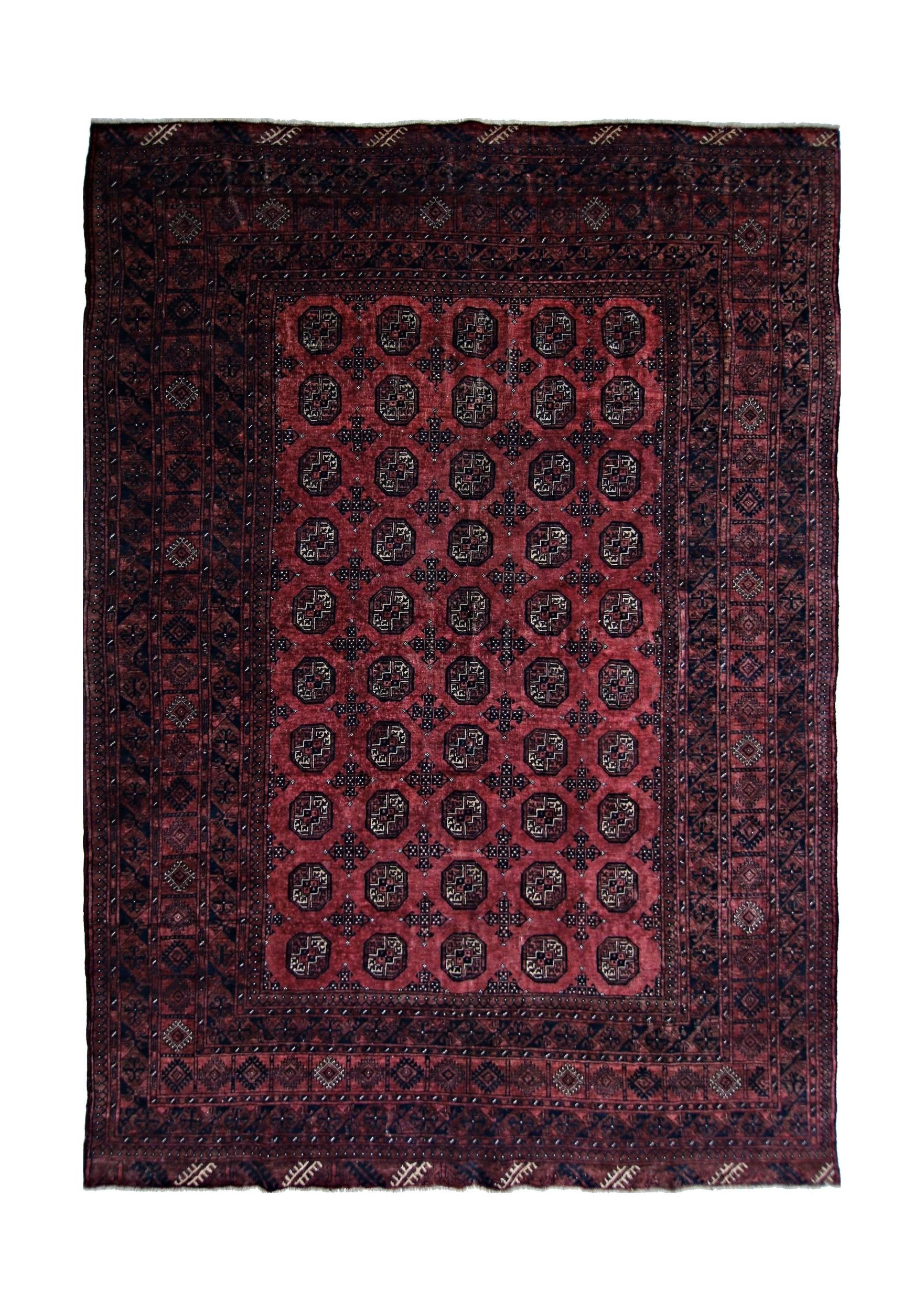 Vintage Afghan Turkmen Rug
