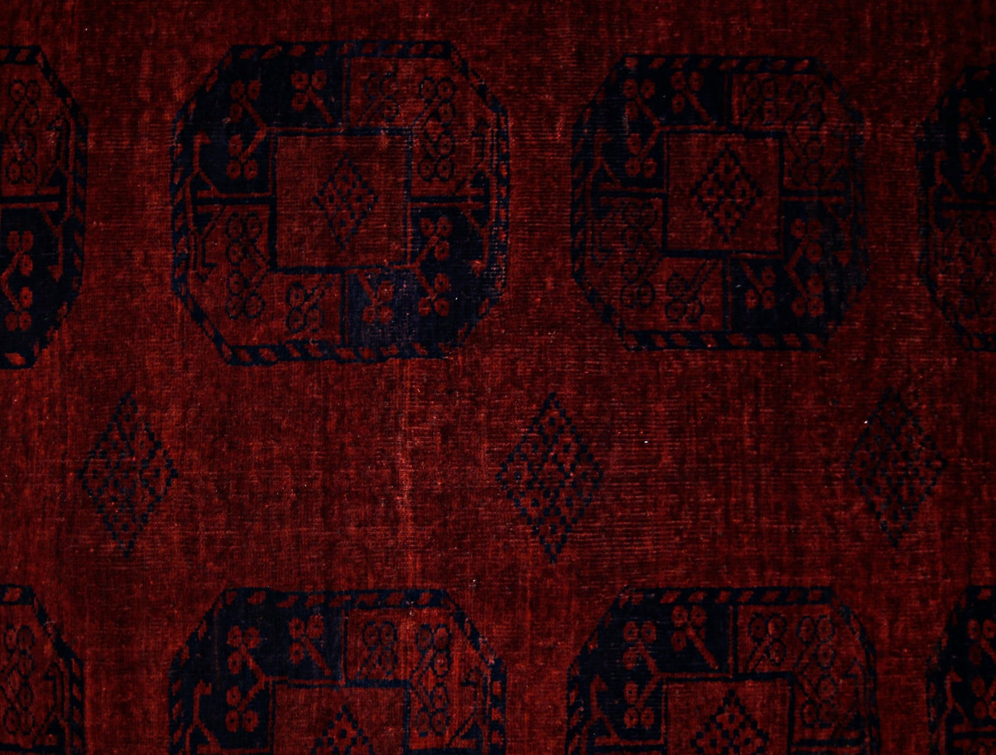 Handmade Vintage Afghan Turkmen Rug | 318 x 254 cm | 10'5" x 8'4" - Najaf Rugs & Textile