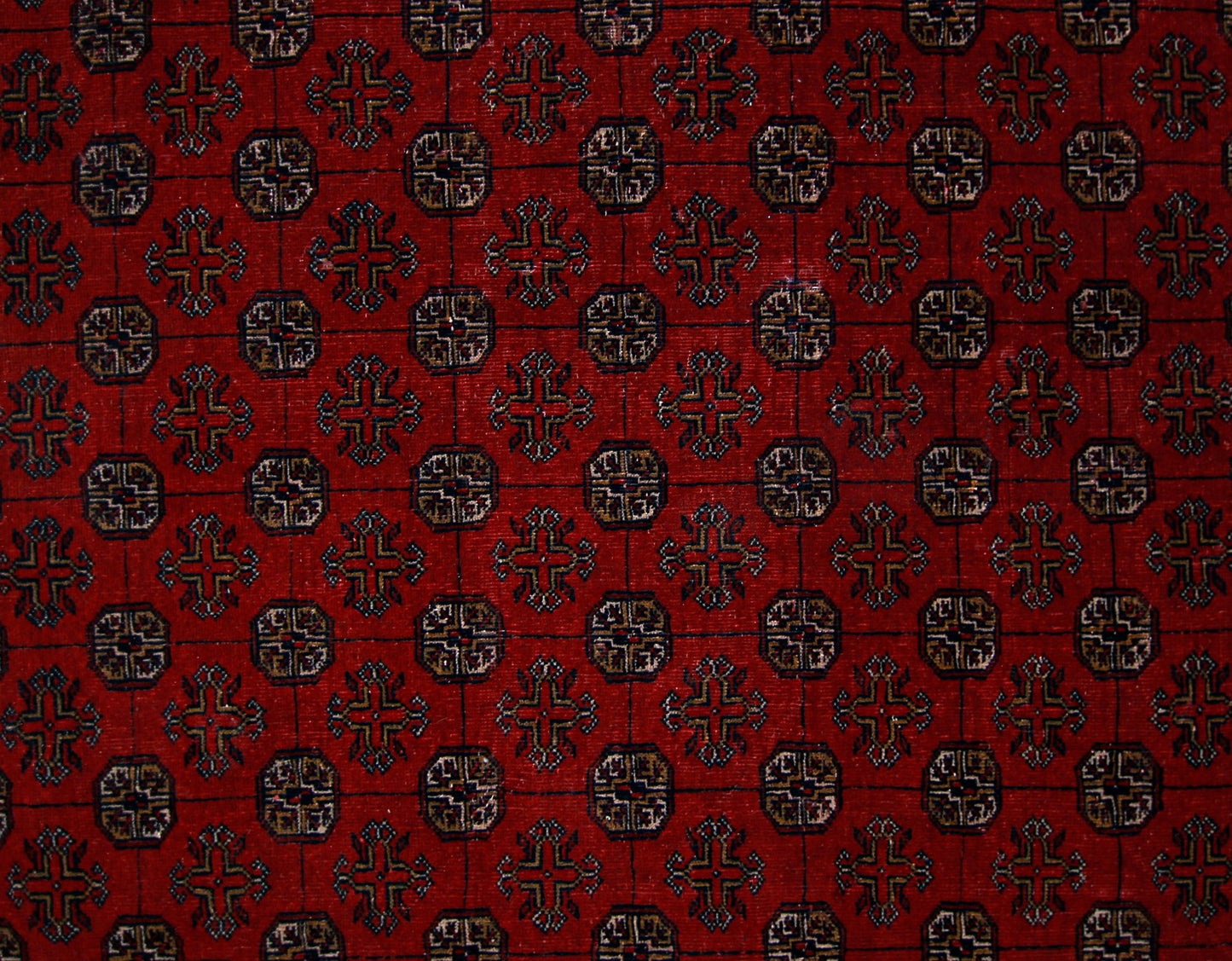 Handmade Vintage Afghan Turkmen Rug | 321 x 241 cm | 10'6" x 7'11" - Najaf Rugs & Textile