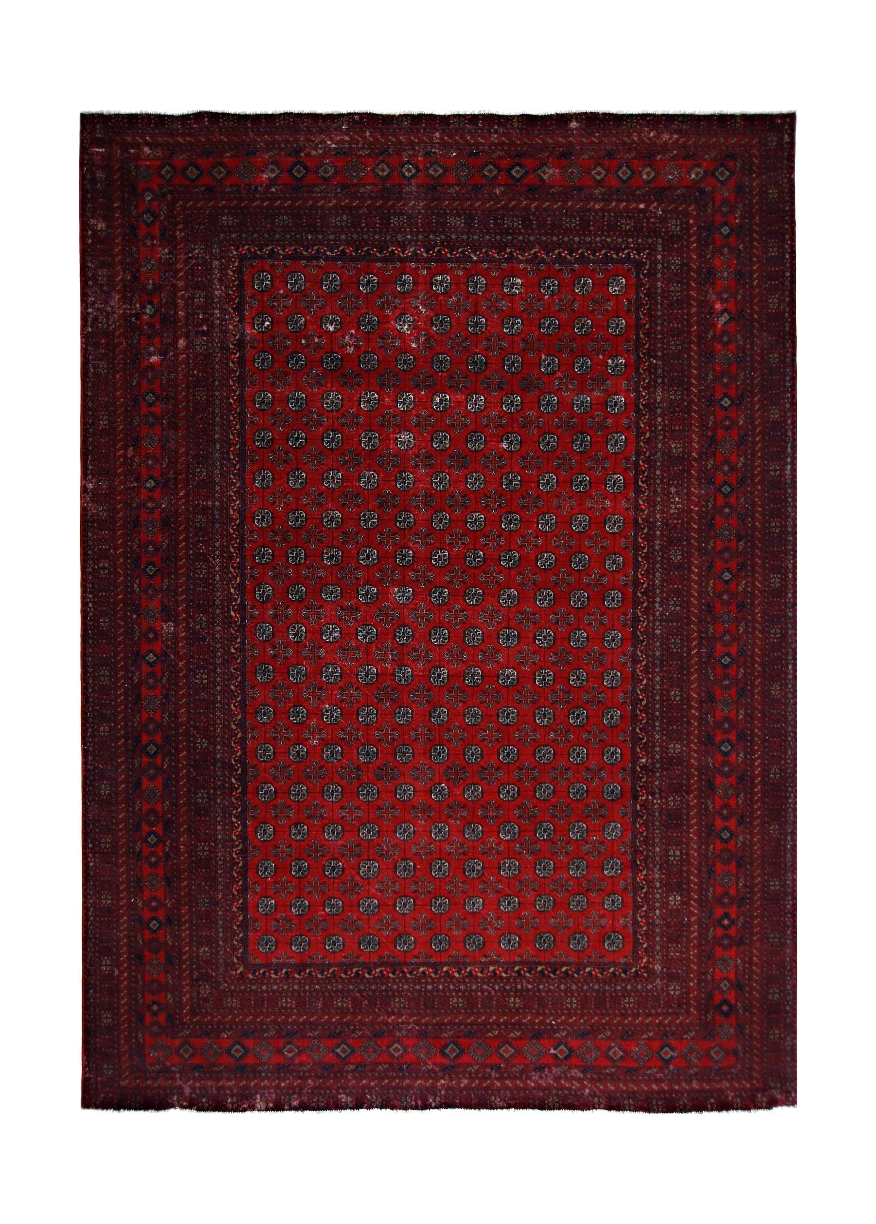 Vintage Afghan Turkmen Rug