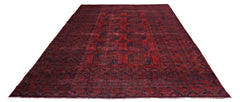 Handmade Vintage Afghan Turkmen Rug | 322 x 244 cm | 10'7" x 8' - Najaf Rugs & Textile