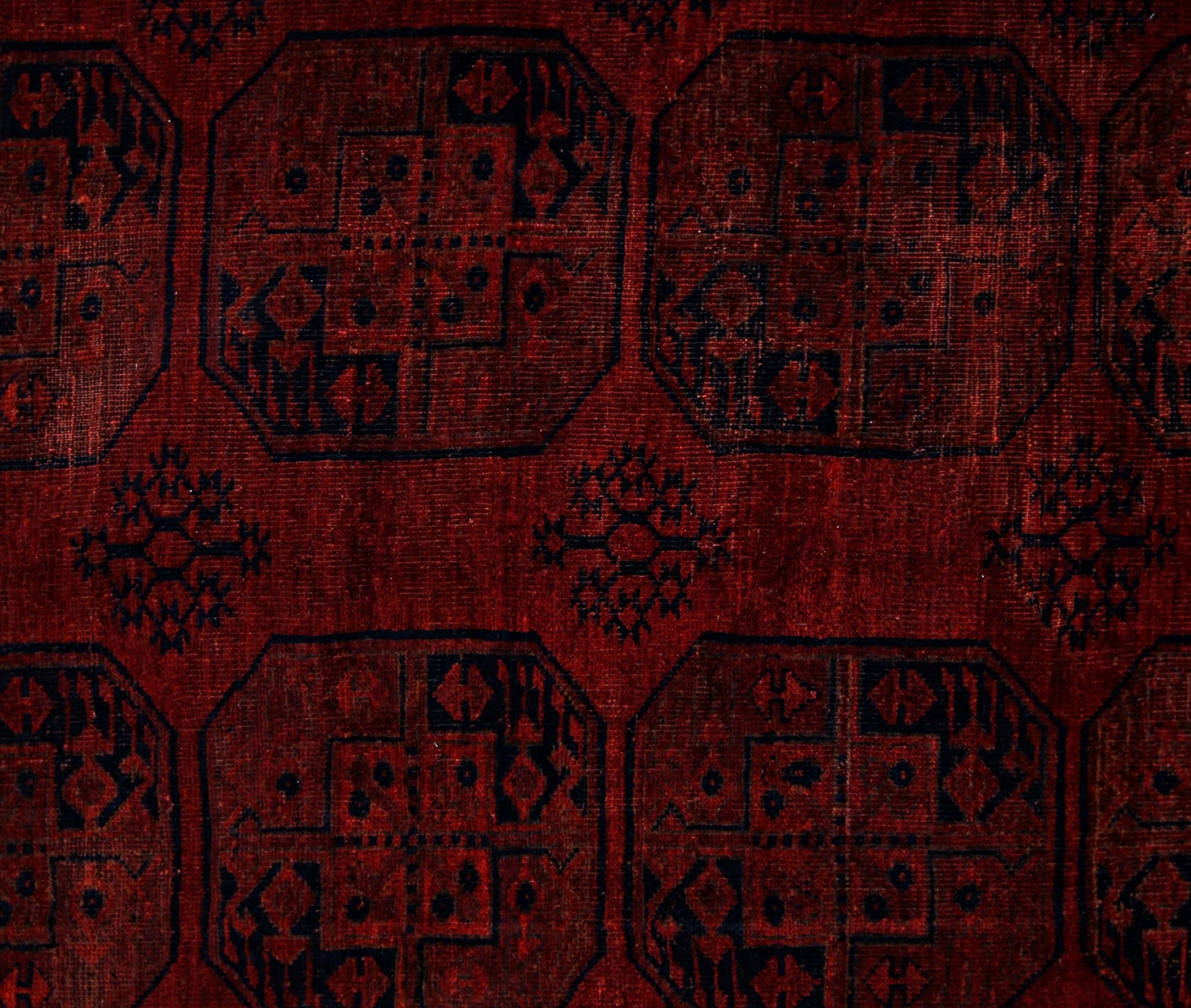 Handmade Vintage Afghan Turkmen Rug | 322 x 244 cm | 10'7" x 8' - Najaf Rugs & Textile