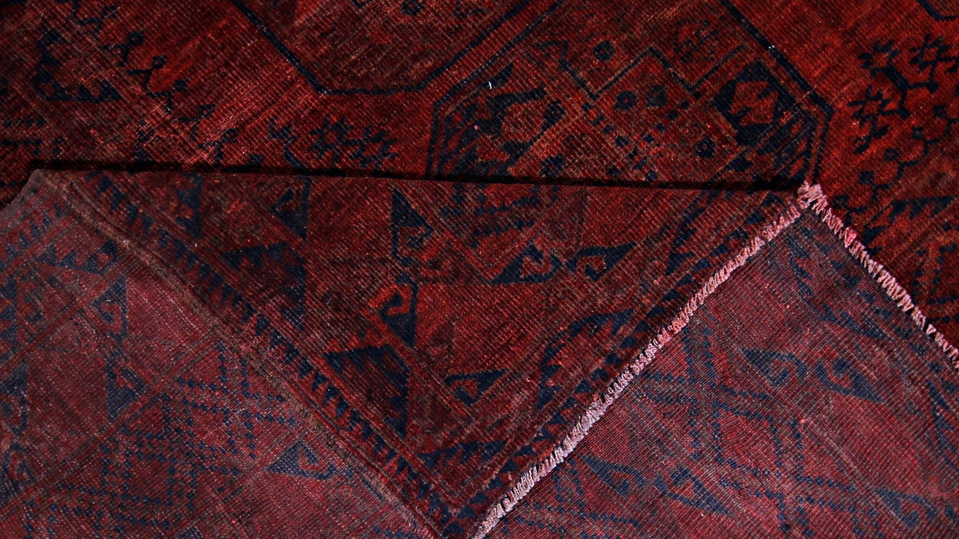 Handmade Vintage Afghan Turkmen Rug | 322 x 244 cm | 10'7" x 8' - Najaf Rugs & Textile