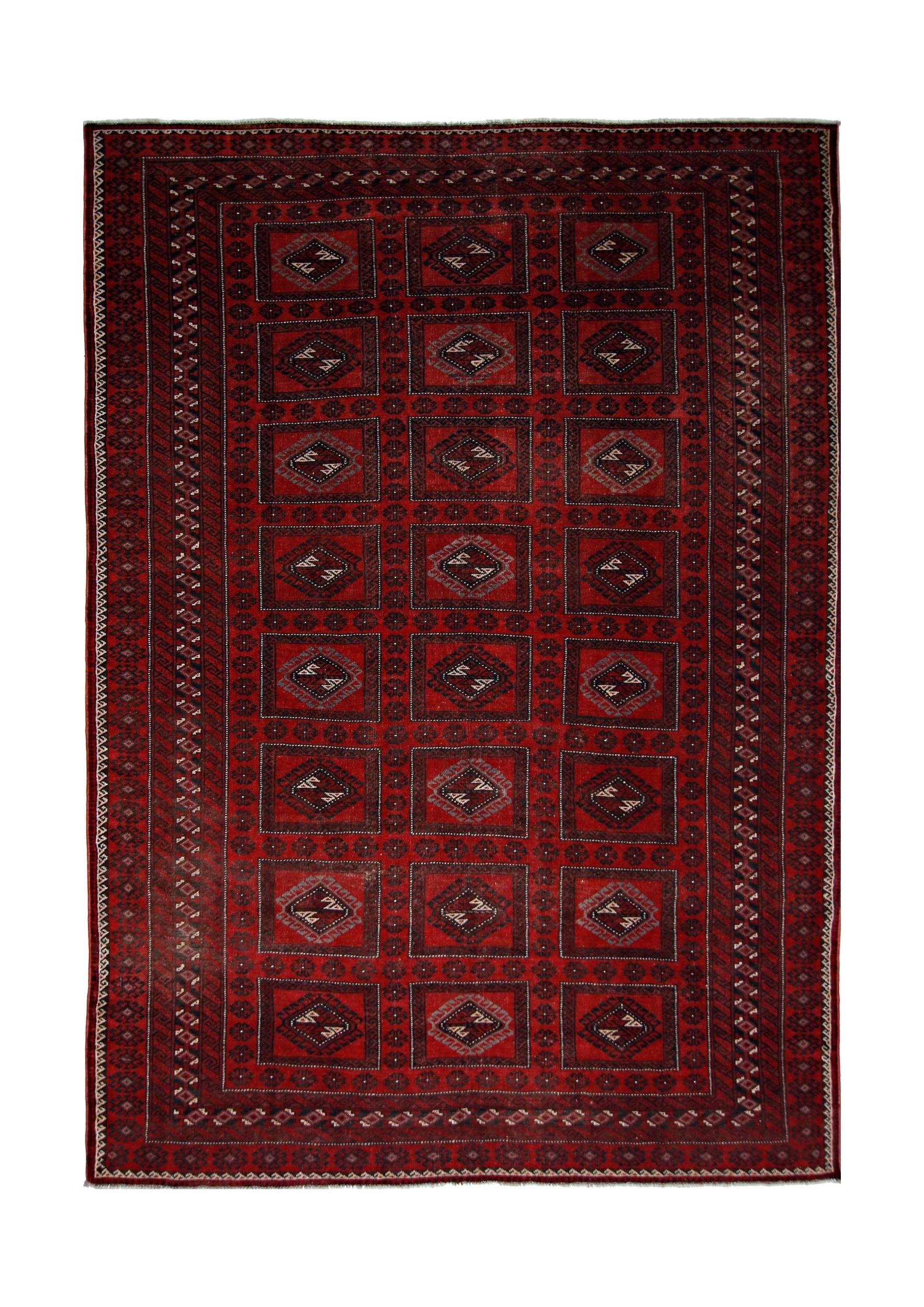 Vintage Afghan Turkmen Rug