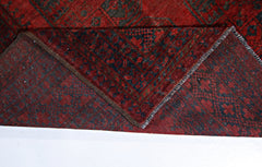 Handmade Vintage Afghan Turkmen Rug | 325 x 239 cm | 10'8" x 7'10" - Najaf Rugs & Textile