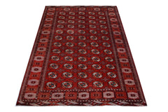 Handmade Vintage Afghan Bokhara Rug | 335 x 215 cm | 11' x 7'1" - Najaf Rugs & Textile