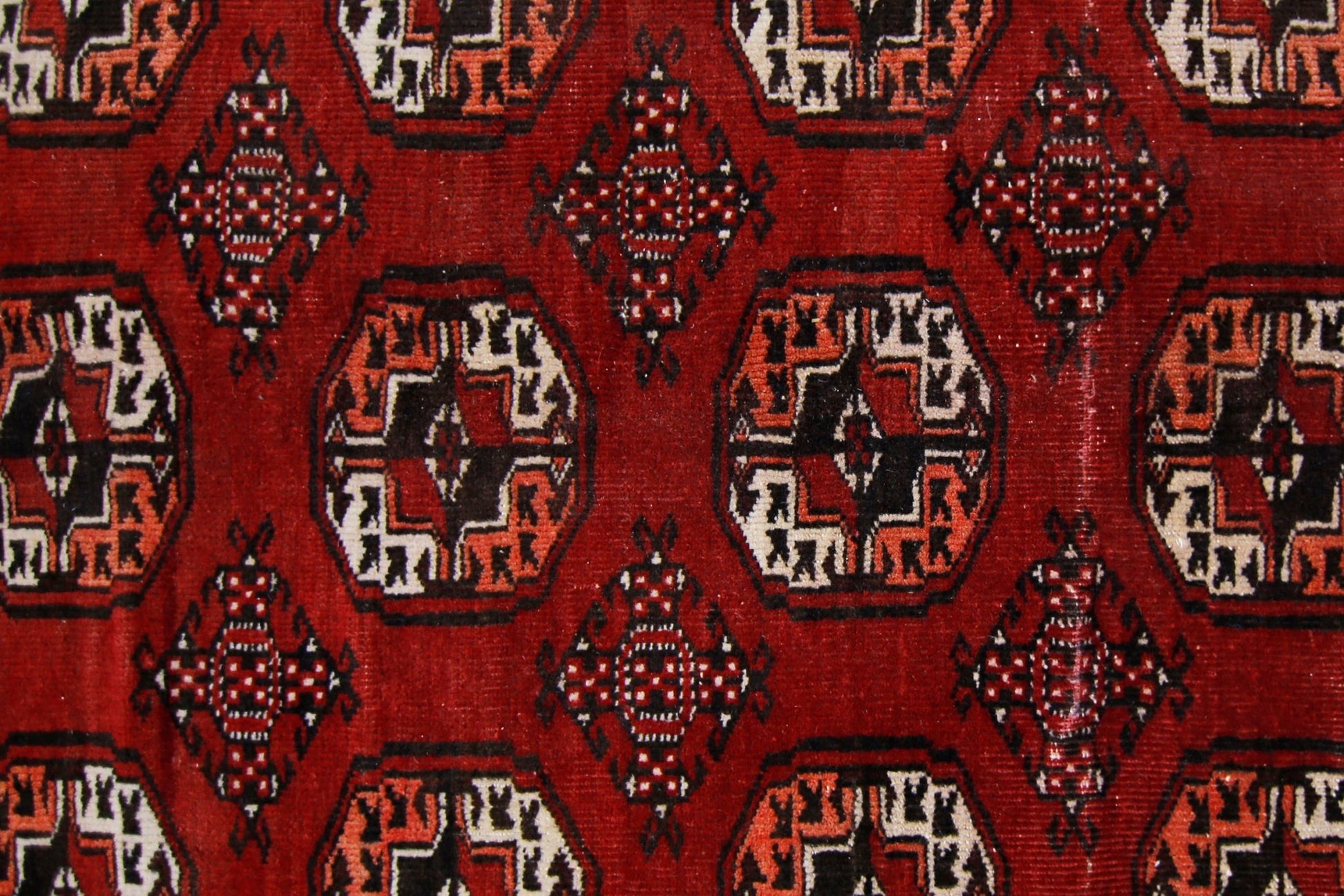 Handmade Vintage Afghan Bokhara Rug | 335 x 215 cm | 11' x 7'1" - Najaf Rugs & Textile