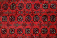 Handmade Vintage Afghan Turkmen Rug | 345 x 251 cm | 11'4" x 8'3" - Najaf Rugs & Textile