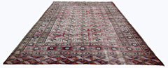 Handmade Afghan Turkmen Bokhara Rug | 347 x 276 cm | 11'5" x 9' - Najaf Rugs & Textile