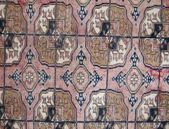 Handmade Afghan Turkmen Bokhara Rug | 347 x 276 cm | 11'5" x 9' - Najaf Rugs & Textile