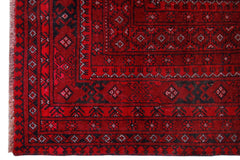 Handmade Vintage Afghan Turkmen Rug | 355 x 242 cm | 11'8" x 7'11" - Najaf Rugs & Textile