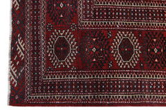 Handmade Vintage Turkmen Tekke Bokhara Rug | 381 x 365 cm | 12'6" x 12' - Najaf Rugs & Textile