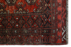 Handmade Vintage Afghan Turkmen Hallway Runner | 134 x 50 cm | 4’5" x 1'8" - Najaf Rugs & Textile