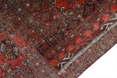 Handmade Vintage Afghan Turkmen Hallway Runner | 134 x 50 cm | 4’5" x 1'8" - Najaf Rugs & Textile