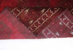Handmade Vintage Afghan Turkmen Hallway Runner | 241 x 101 cm | 7’11” x 3’4” - Najaf Rugs & Textile