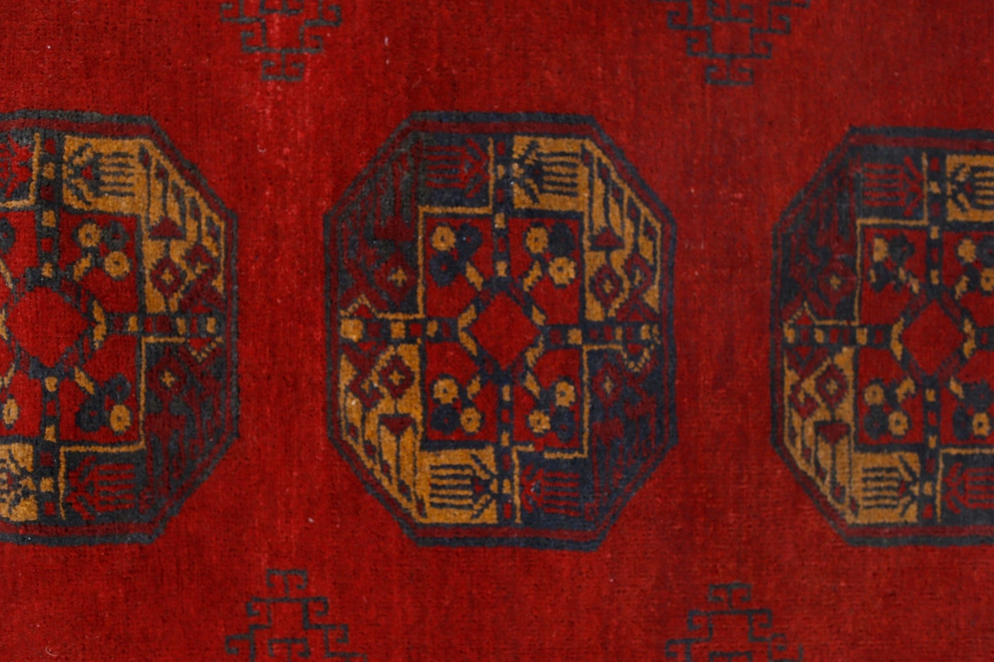 Handmade Vintage Afghan Turkmen Hallway Runner | 255 x 81 cm | 8'5" x 2'8" - Najaf Rugs & Textile