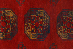 Handmade Vintage Afghan Turkmen Hallway Runner | 255 x 81 cm | 8'5" x 2'8" - Najaf Rugs & Textile