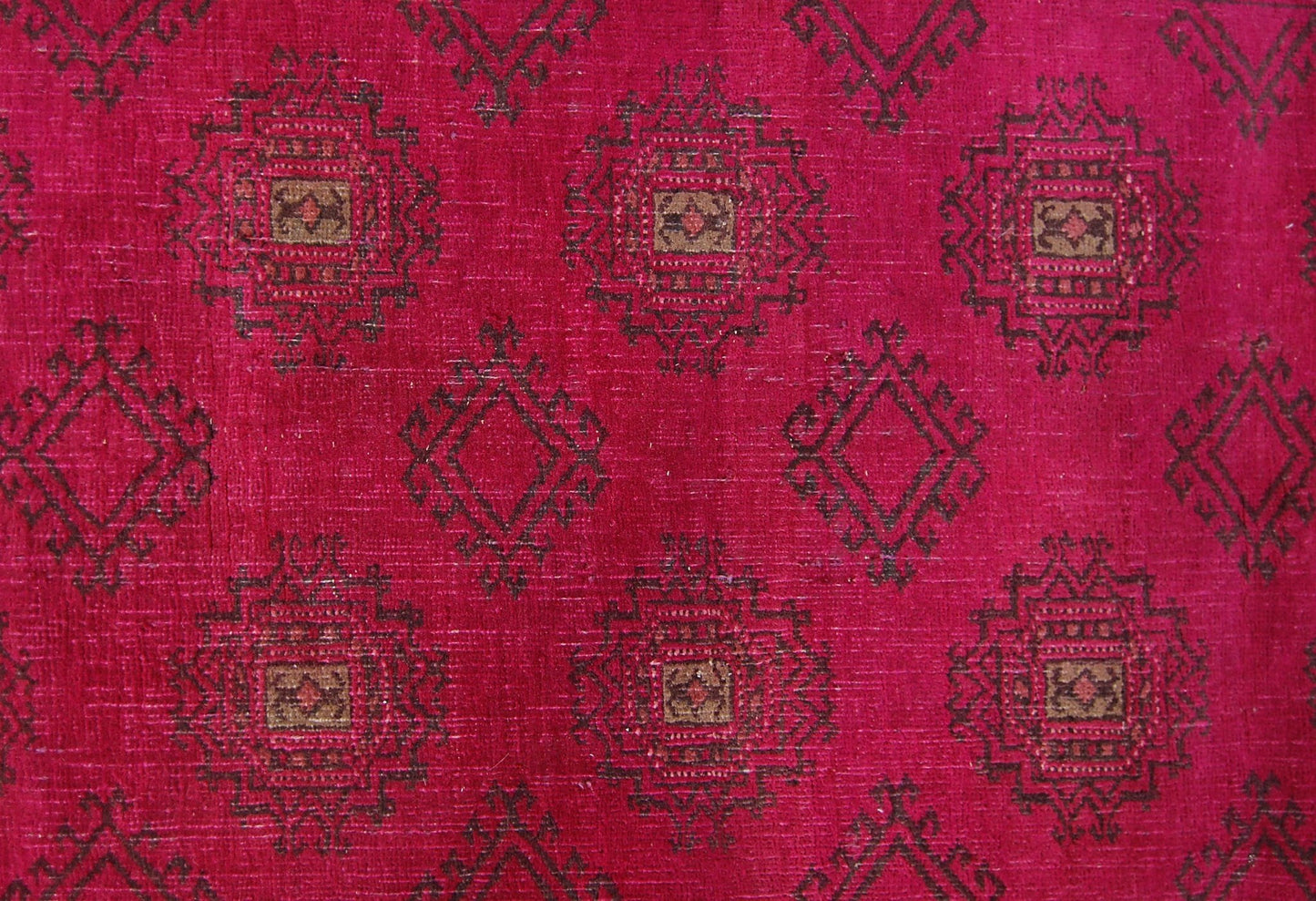 Handmade Vintage Afghan Turkmen Hallway Runner | 269 x 101 cm | 8’10" x 3'4" - Najaf Rugs & Textile