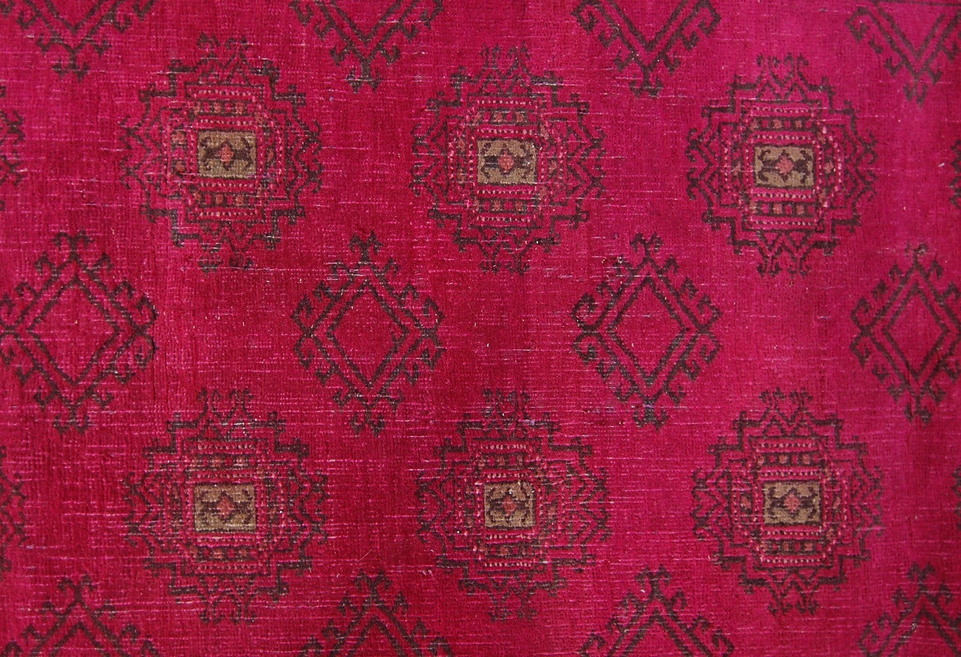 Handmade Vintage Afghan Turkmen Hallway Runner | 269 x 101 cm | 8’10" x 3'4" - Najaf Rugs & Textile