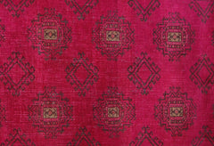 Handmade Vintage Afghan Turkmen Hallway Runner | 269 x 101 cm | 8’10" x 3'4" - Najaf Rugs & Textile