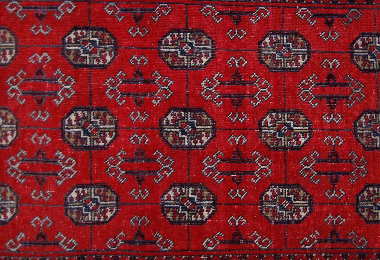 Handmade Vintage Afghan Turkmen Hallway Runner | 271 x 80 cm | 8’11" x 2'7" - Najaf Rugs & Textile