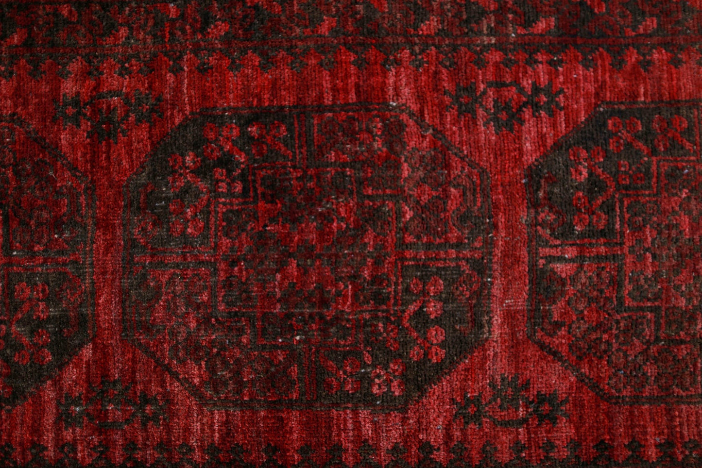 Handmade Vintage Afghan Turkmen Hallway Runner | 287 x 75 cm | 9’5” x 2'5" - Najaf Rugs & Textile