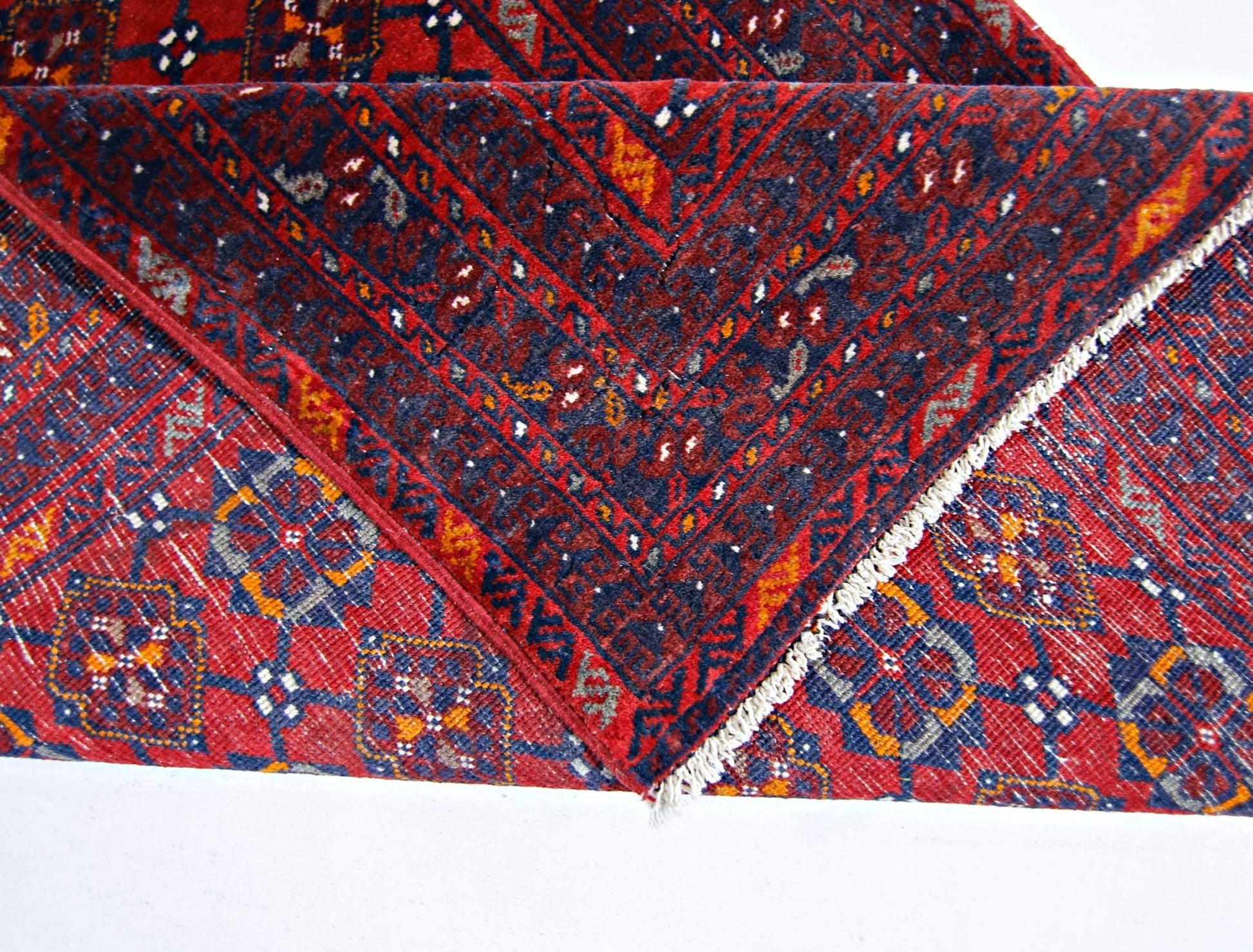 Handmade Vintage Afghan Turkmen Hallway Runner | 293 x 80 cm | 9’7” x 2’7” - Najaf Rugs & Textile