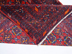 Handmade Vintage Afghan Turkmen Hallway Runner | 293 x 80 cm | 9’7” x 2’7” - Najaf Rugs & Textile
