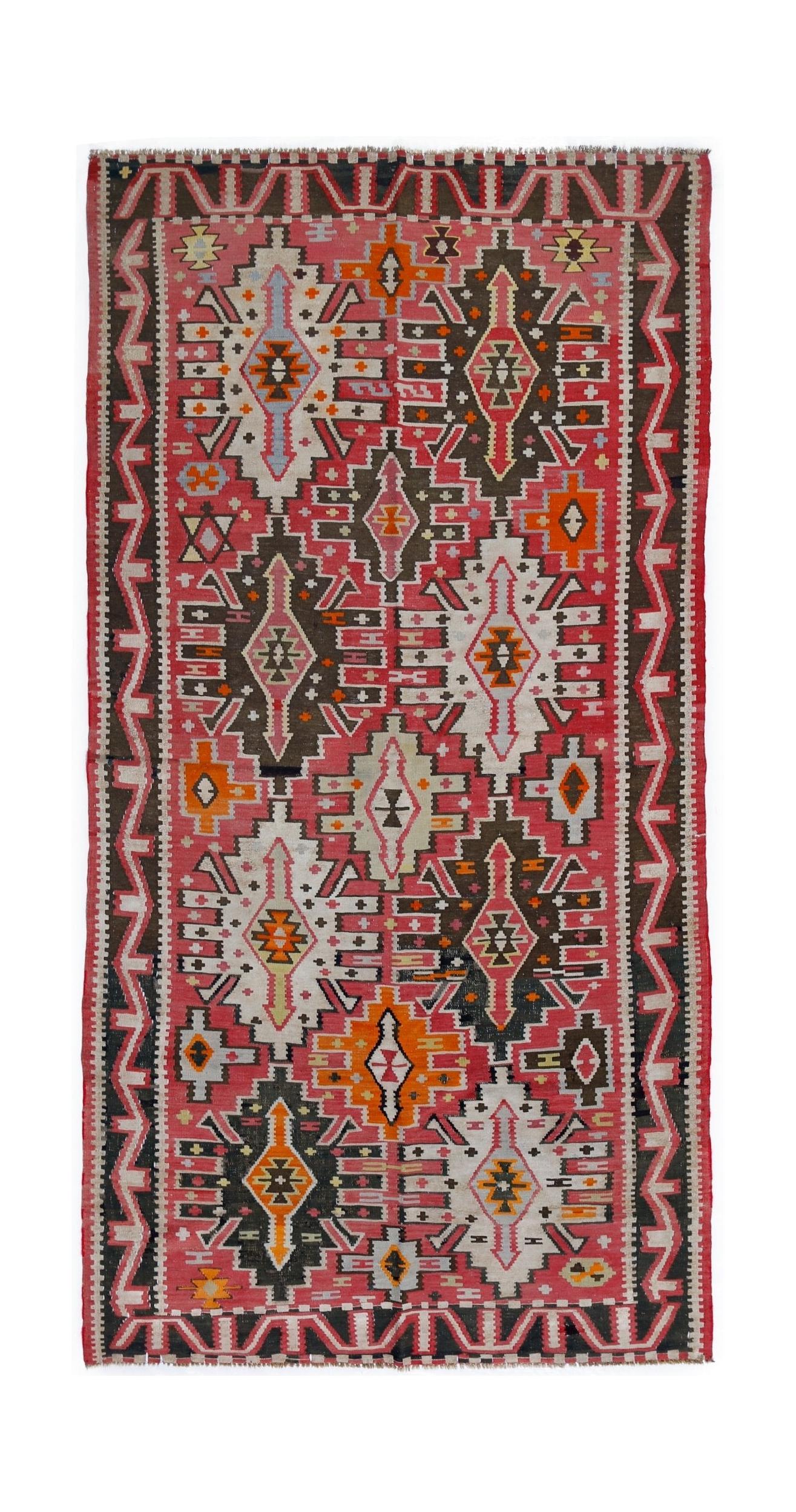 Vintage Caucasian Karabagh Kilim