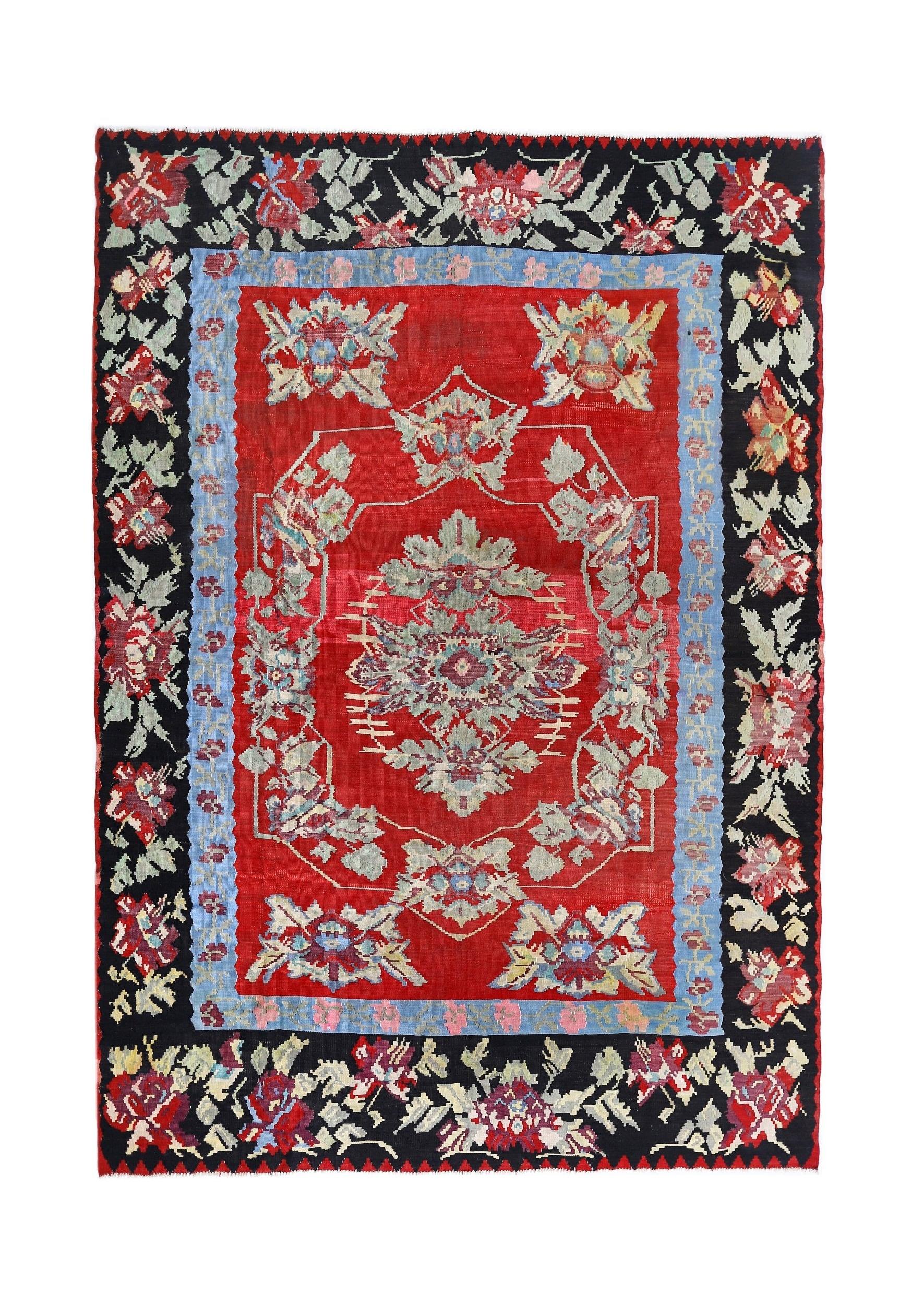 Vintage Caucasian Karabagh Kilim