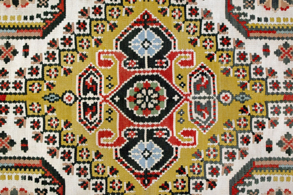 Vintage Caucasian Karabagh Kilim Runner