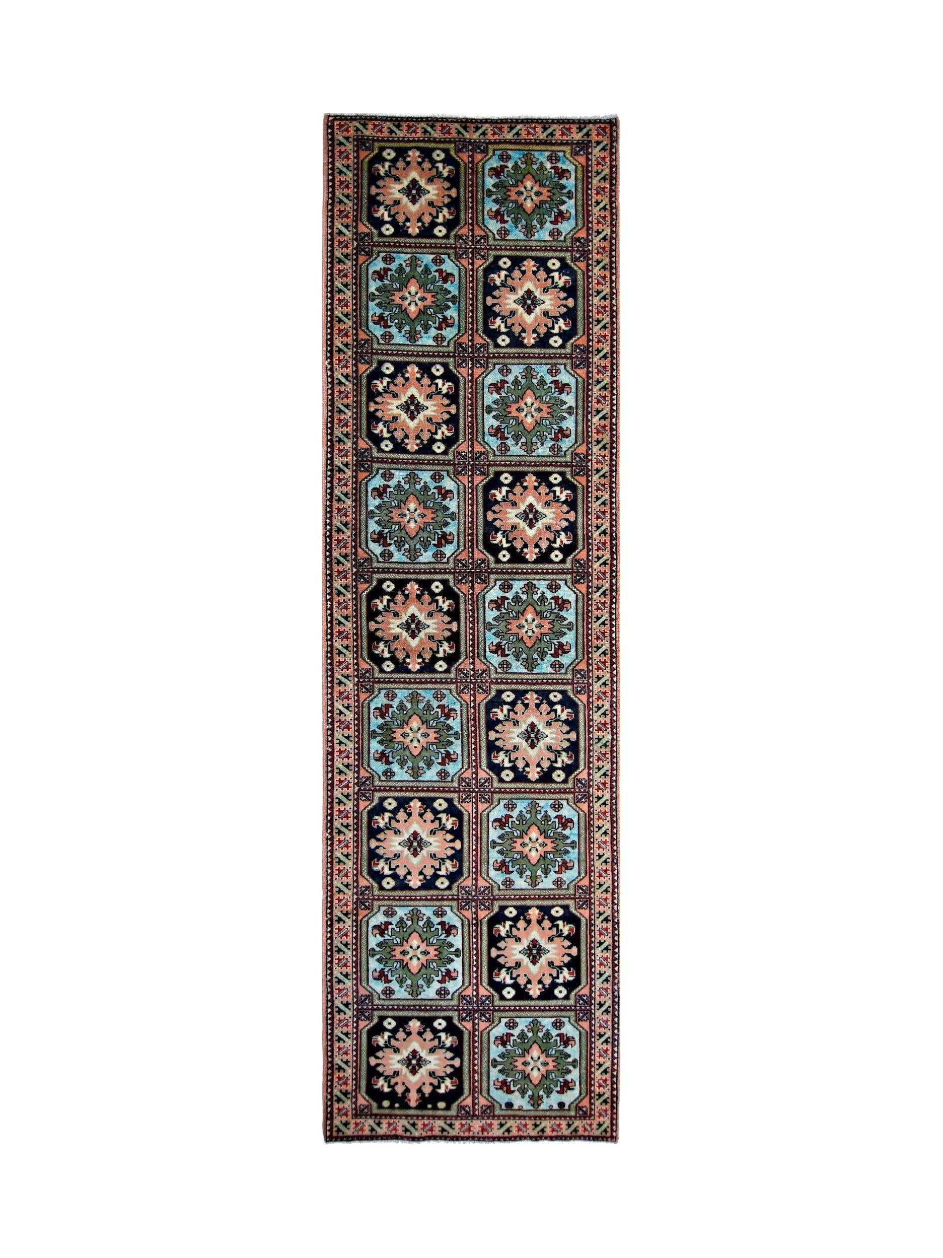 Handmade Vintage Persian Hallway Runner | 316 x 89 cm | 10'5" x 2'11" - Najaf Rugs & Textile