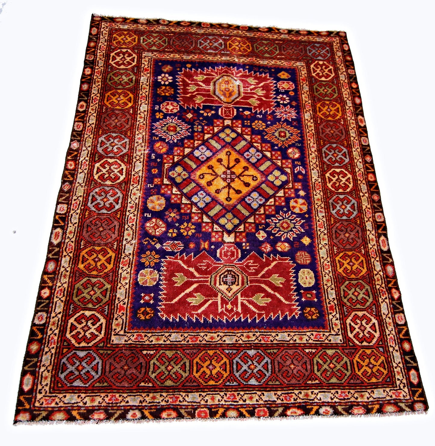 Handmade Vintage Turkish Rug | 139 x 98 cm | 4'7" x 3'2" - Najaf Rugs & Textile