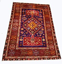 Handmade Vintage Turkish Rug | 139 x 98 cm | 4'7" x 3'2" - Najaf Rugs & Textile