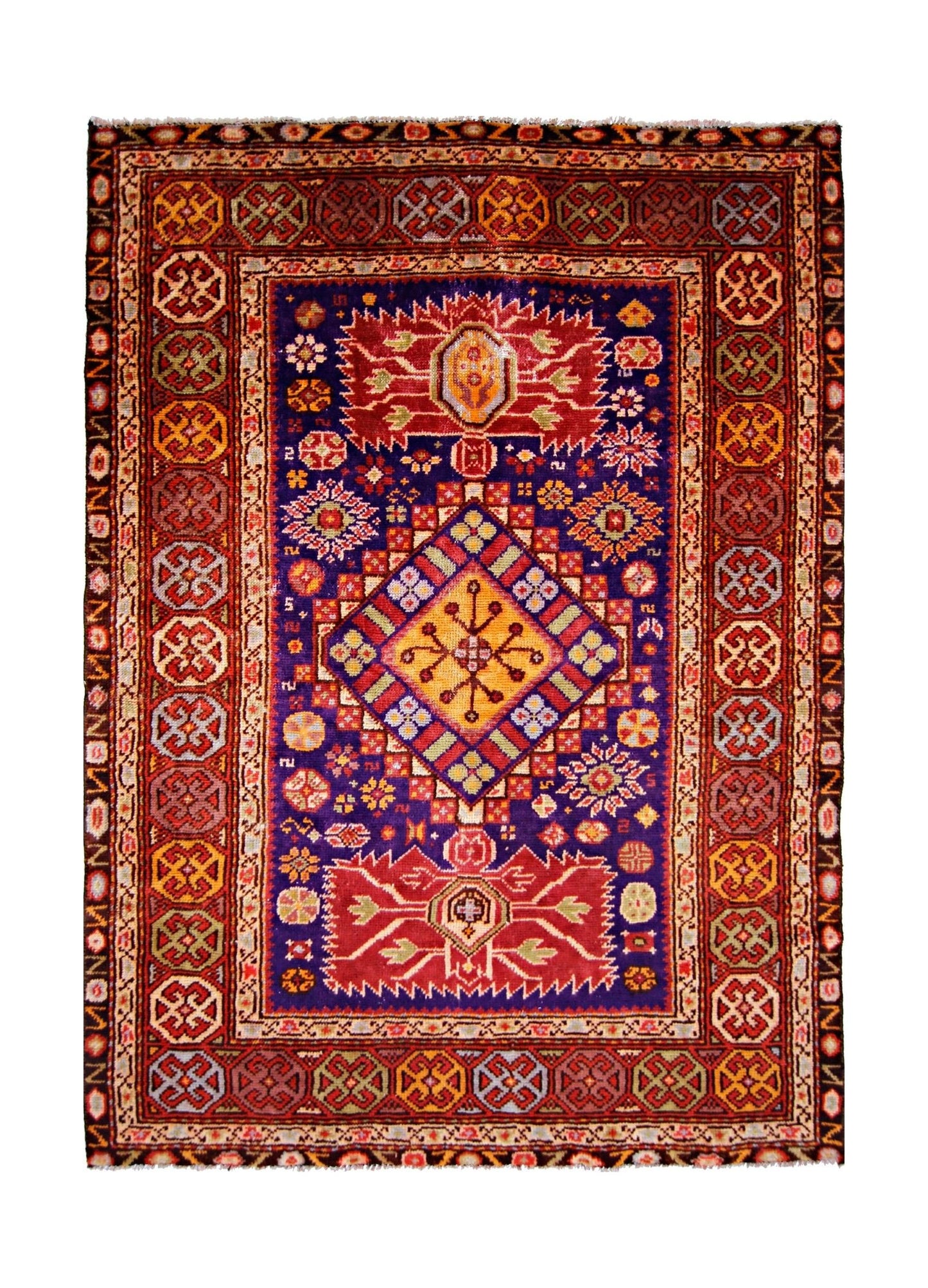 Handmade Vintage Turkish Rug | 139 x 98 cm | 4'7" x 3'2" - Najaf Rugs & Textile