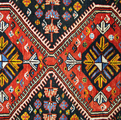 Handmade Vintage Persian Shiraz Rug | 167 x 109 cm | 5'6" x 3'7" - Najaf Rugs & Textile