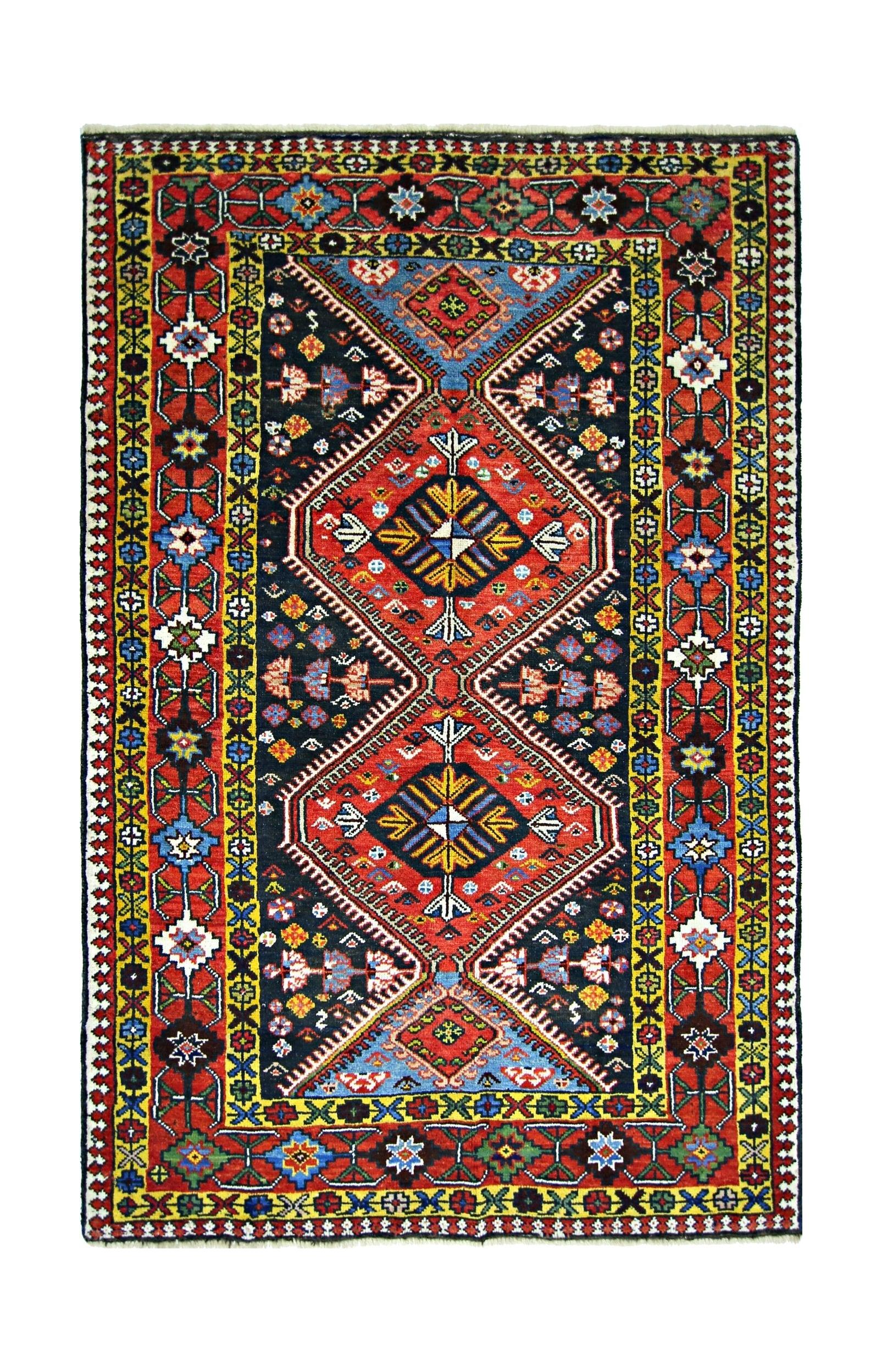 Vintage Caucasian Kazak Rug