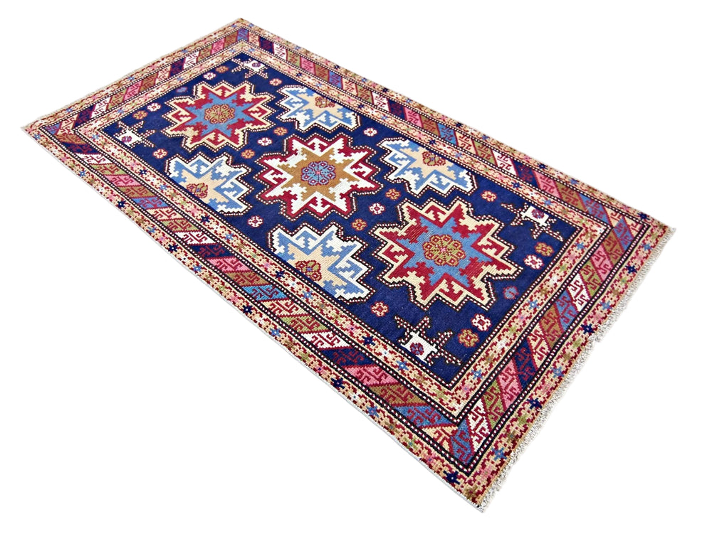 Vintage Caucasian Kazak Rug