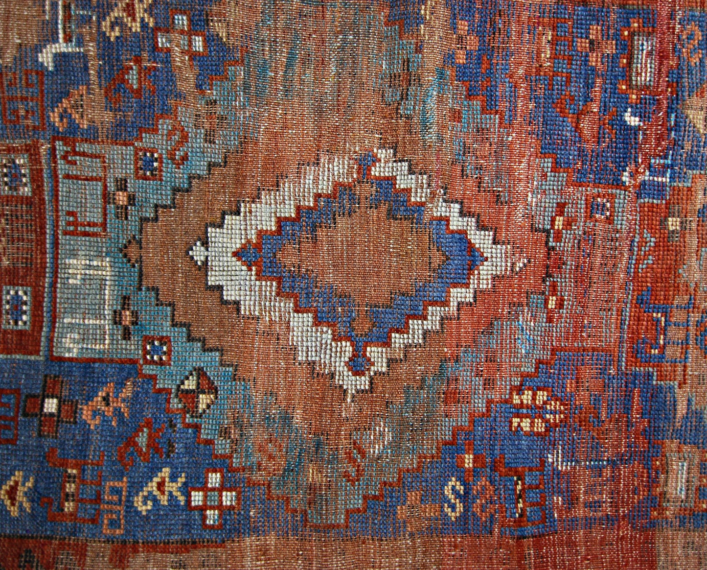 Handmade Vintage Caucasian Rug | 187 x 108 cm | 6'2" x 3'7" - Najaf Rugs & Textile