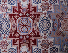 Handmade Vintage Caucasian Kazakh Rug | 193 x 115 cm | 6'4" x 3'9" - Najaf Rugs & Textile