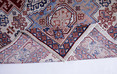 Handmade Vintage Caucasian Kazakh Rug | 193 x 115 cm | 6'4" x 3'9" - Najaf Rugs & Textile