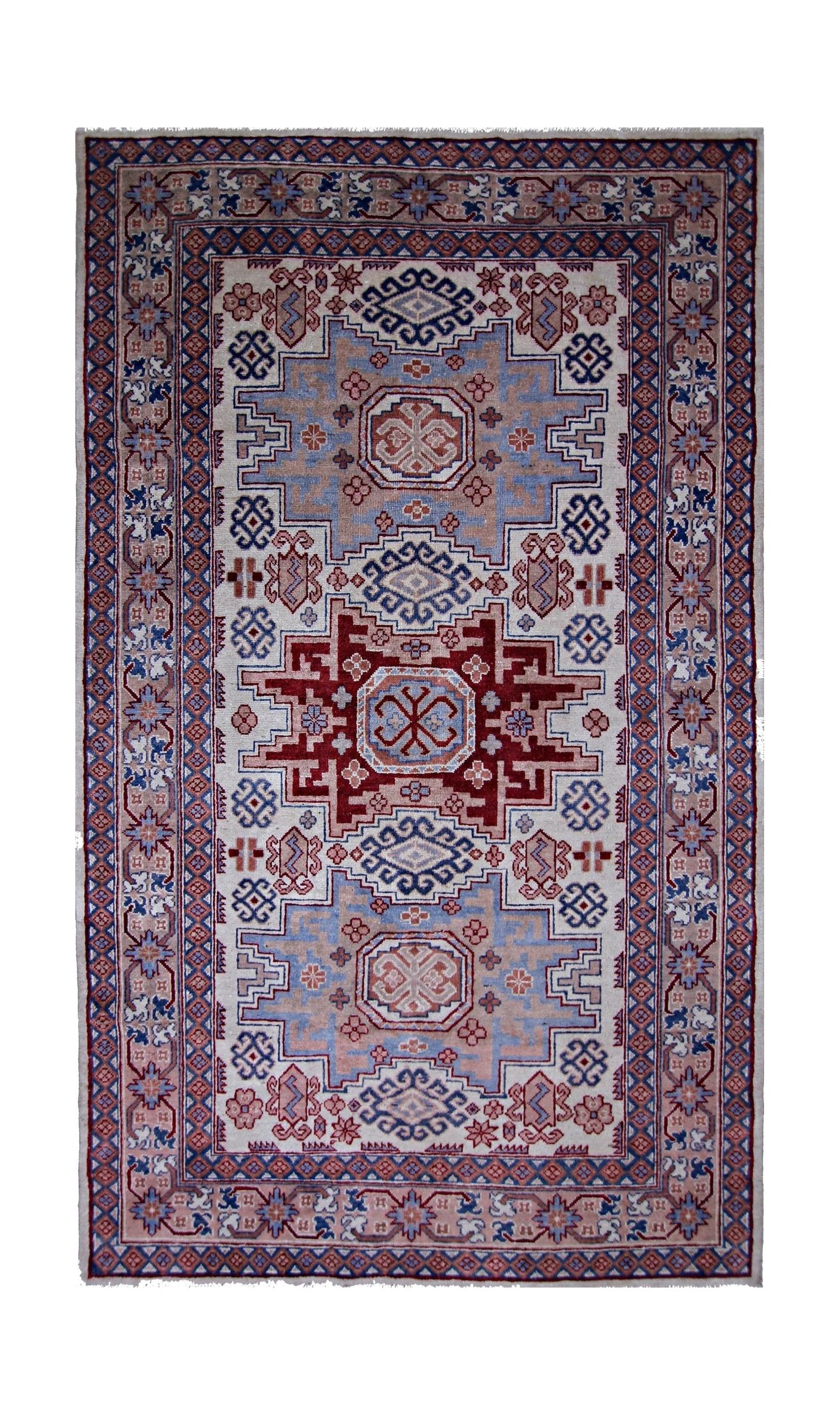 Vintage Caucasian Kazak Rug