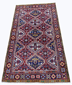 Handmade Vintage Caucasian Kazakh Rug | 196 x 130 cm | 6'5" x 4'3" - Najaf Rugs & Textile