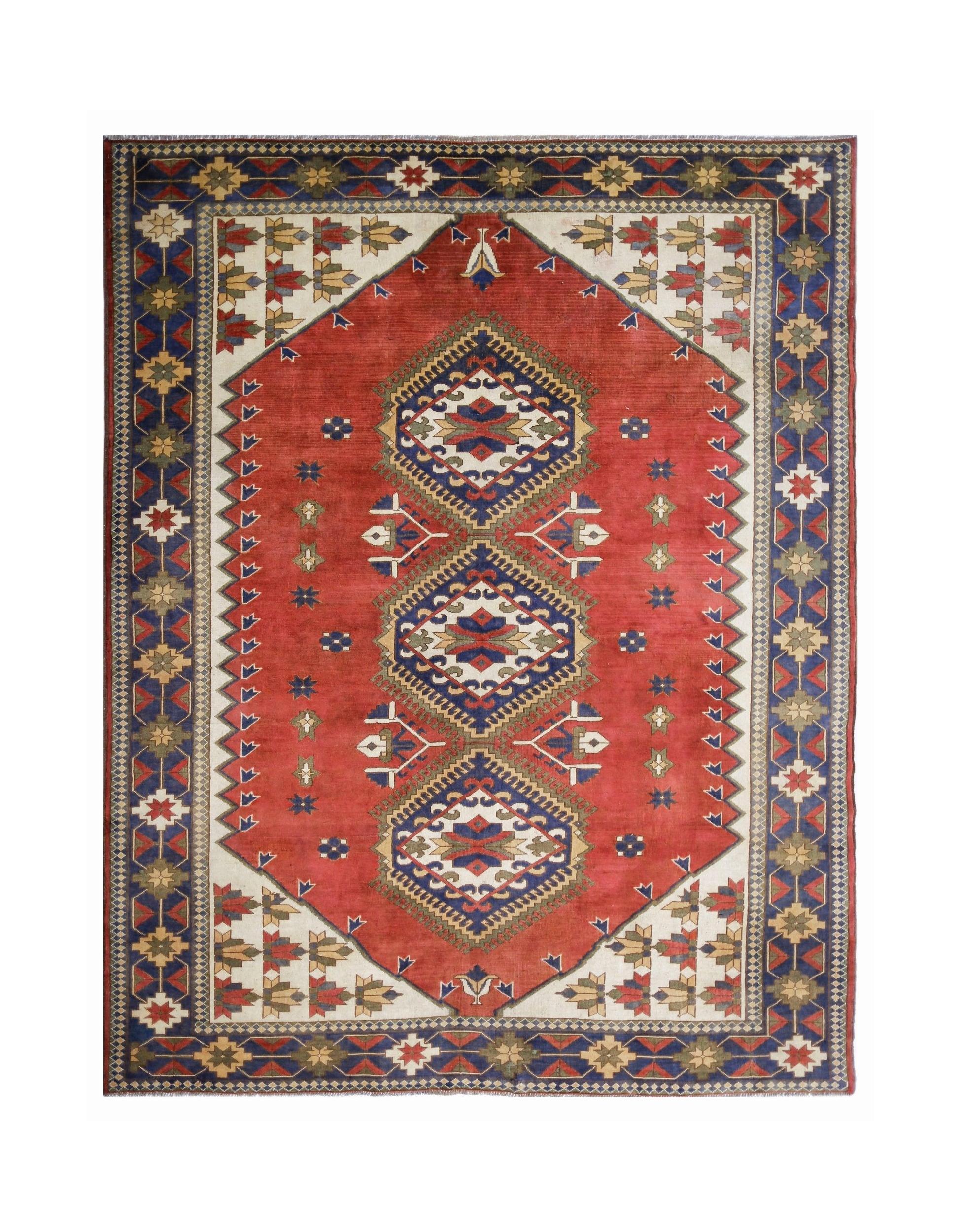 Vintage Caucasian Kazak Rug