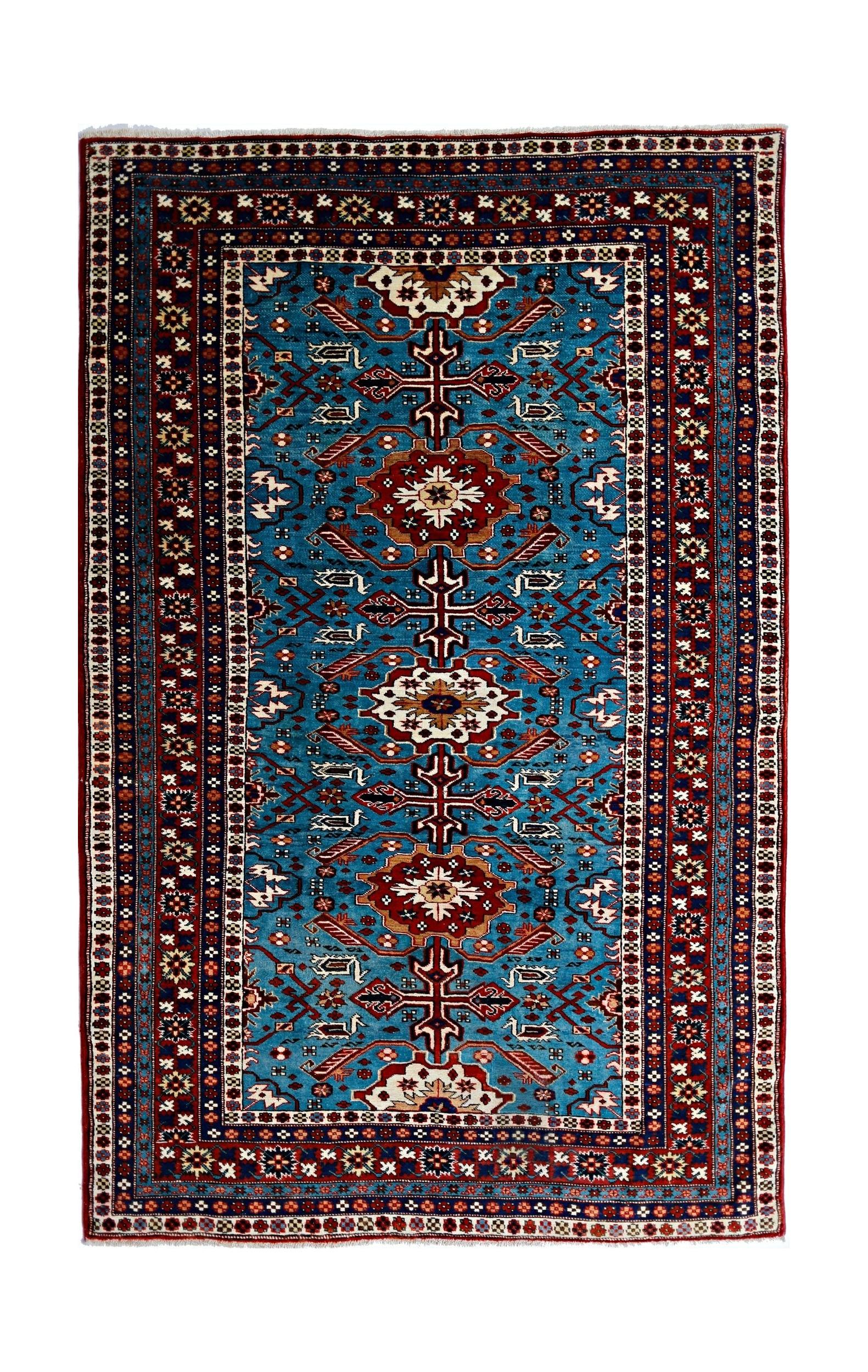 Vintage Caucasian Shirvan Rug