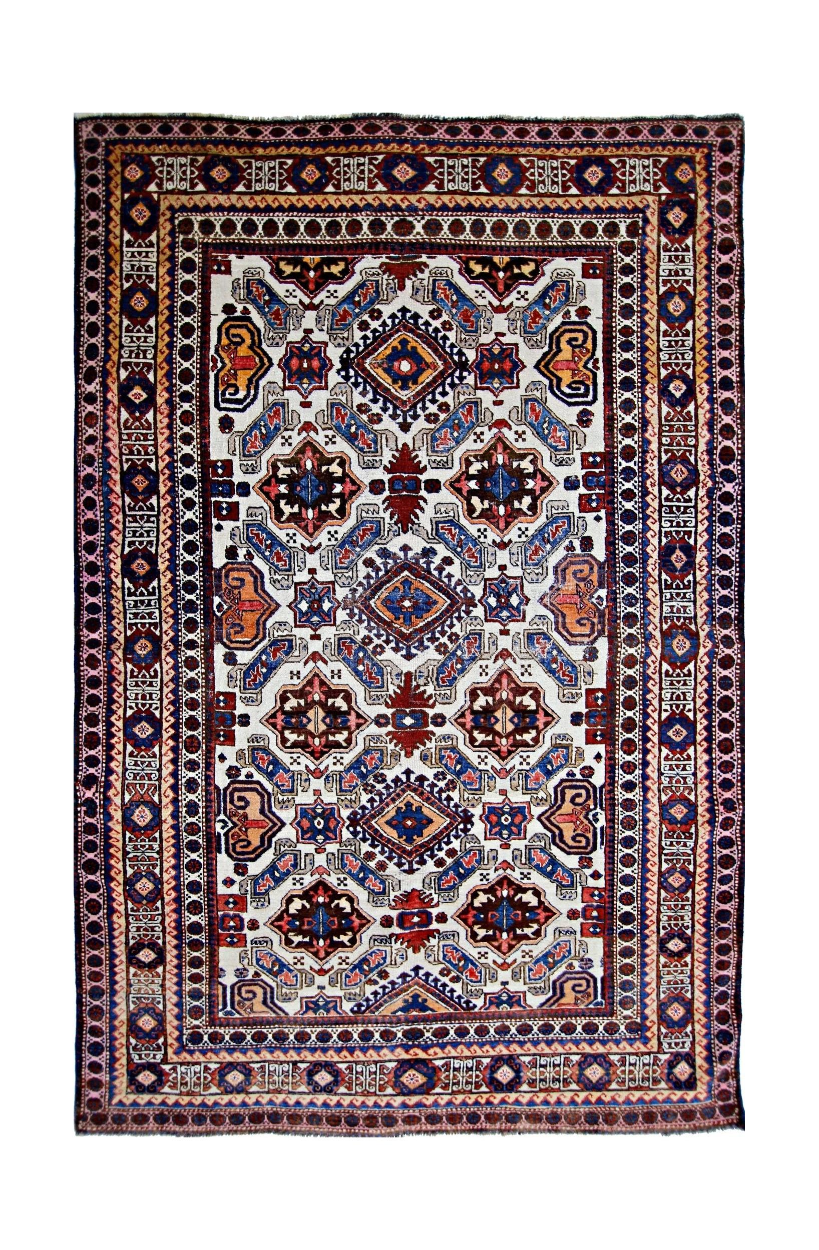 Vintage Caucasian Shirvan Rug