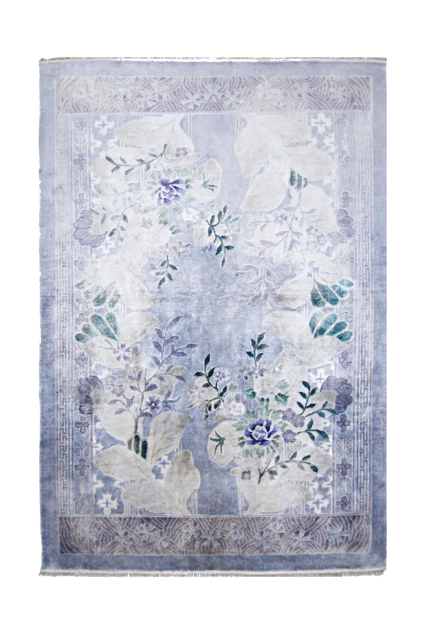 Vintage Chinese Silk Rug