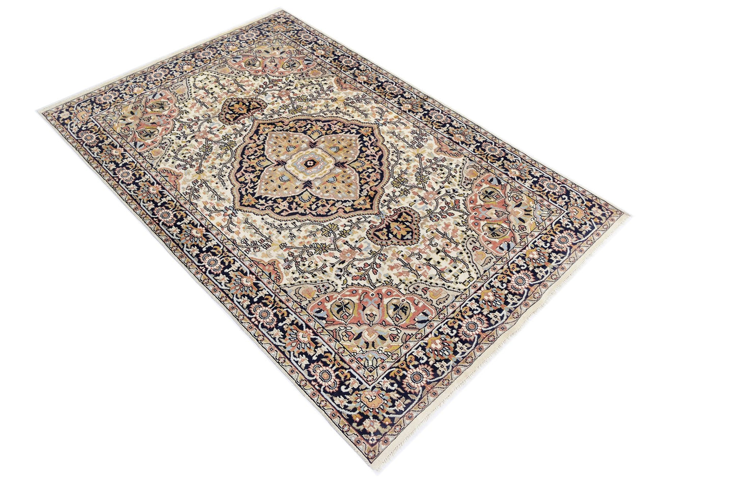 Handmade Traditional Pakistani Rug | 185 x 118 cm | 6'1" x 3'10" - Najaf Rugs & Textile