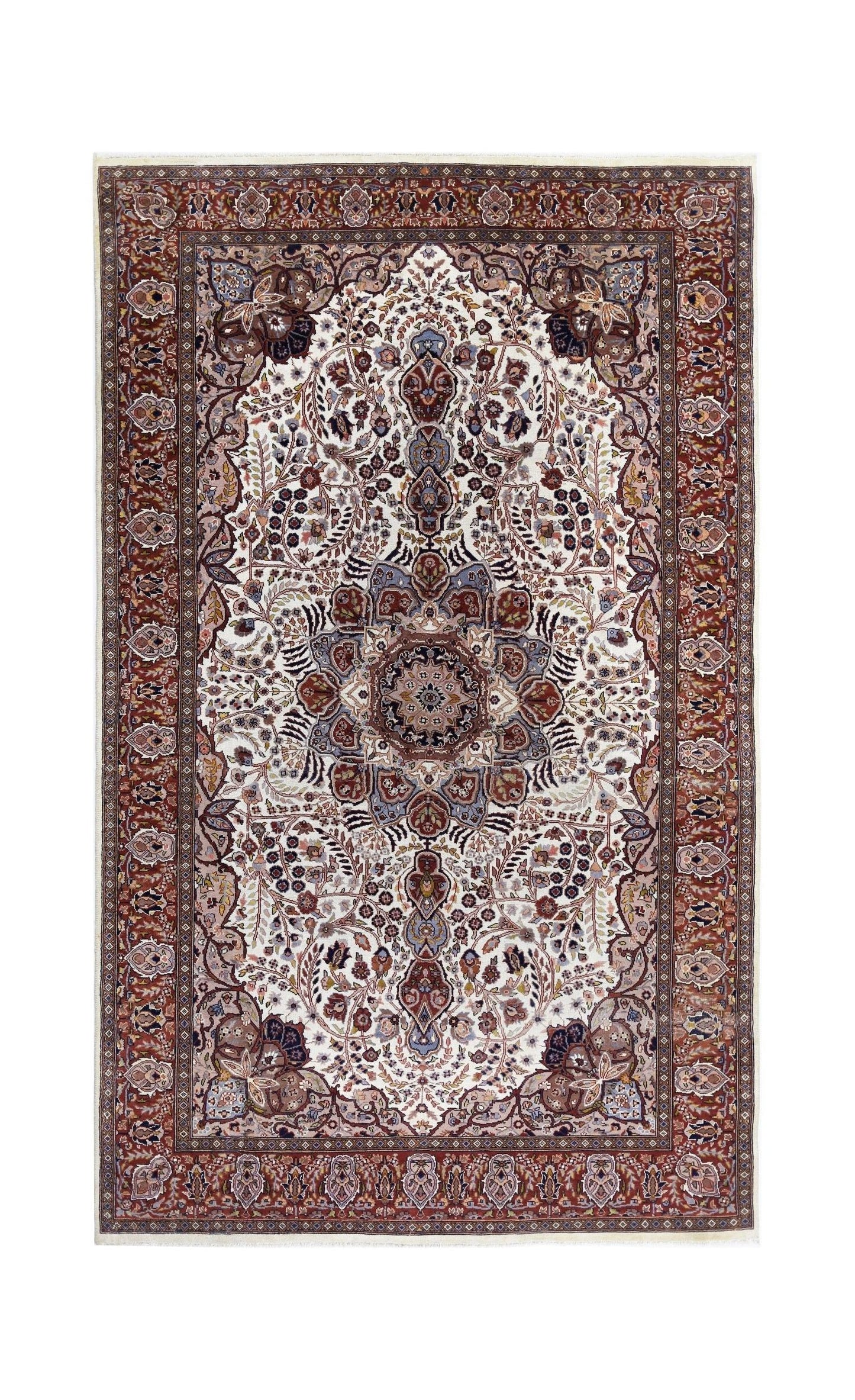 Handmade Traditional Pakistani Rug | 225 x 138 cm | 7'5" x 4'6" - Najaf Rugs & Textile