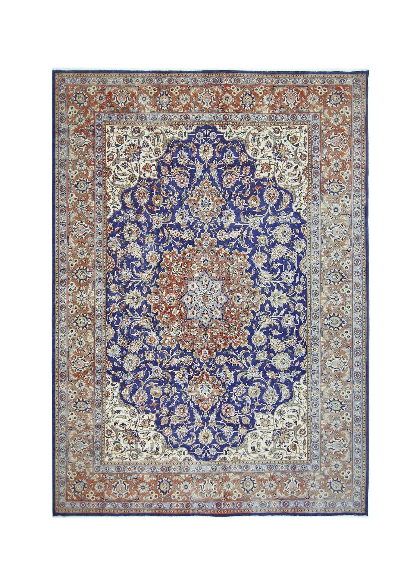 Handmade Vintage Traditional Pakistani Rug | 334 x 250 cm | 10'11" x 8'3" - Najaf Rugs & Textile
